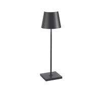 Zafferano Lampe de table Poldina Pro - Rechargeable sans fil tactile 2200–3000K, 38 cm, Gris foncé