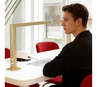 Lampe professionnelle pour table de manucure, lampe LED 3000K-6000K, grande lampe de 48 W pour prothésistes ongulaires - Idéale pour manucure artisanat tatouage sourcils (45×69,8 cm)(Gold)