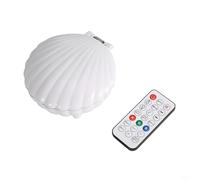 Lampe projecteur design coquille, avec haut-parleur Bluetooth multicolore, lumière d'ambiance blanche, décoration de chambre à coucher, aide au sommeil pour filles et enfants (blanc)