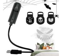 Lampe Projecteur Halloween | Projecteur de Crâne Magnétique 3 Modes Lumière Extérieur - Lampe LED Rotative à 360 Degrés avec Empreinte de Main Fantôme Squelette USB pour Terrasse Jardin Maison Hantée