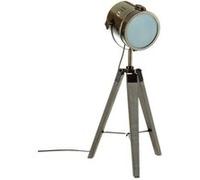 Lampe projecteur métal/bois Ebor Atmosphera Gris G