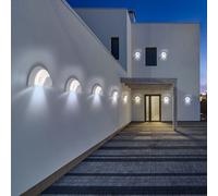 Lampe Projecteur Mural Applique IP44 Verre Acier Blanc Chaud G9 10er Set