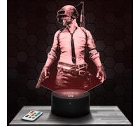 Lampe PUBG deco chambre garçon Lampe 3D PUBG objet Gaming Gamer Jeux video idée cadeau décoration lumière tamisée veilleuse deco bureau. Idée Cadeau Noel adolescent original