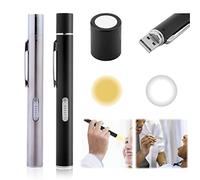 Lampe pupille de diagnostic rechargeable USB - 2 pièces - Accessoire pour infirmière - Lampe pupille avec clip de poche - Lampe de poche LED professionnelle pour le camping, la randonnée