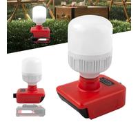 Lampe Rechargeable pour Einhell Batterie 18V, Afenau 12W Lampe de Travail avec E27 Bulbs Réglable 350-1300LM, Portable LED Lampe Sans Fil pour Batterie 18V, Projecteur de Chantier, Eclairage de Travai