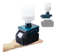 Lampe rechargeable pour Makita 18V batterie, 12W lumière de travail avec E27 Bulbs réglable 150-1300LM LED projecteur, lampe de poche pour Makita 18V Lithium BL1860 BL1840 BL1830 pour le chantier etl