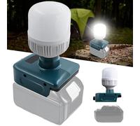 Lampe Rechargeable pour Makita Batterie 18V, Afenau 12W Lampe de Travail avec E27 Bulbs Réglable 350-1300LM, Portable LED Lampe Sans Fil pour Batterie 18V,Projecteur de Chantier