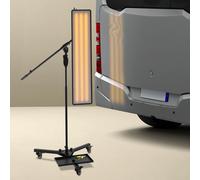 Lampe réflectrice LED avec panneau de réflexion à 360° ° Détecteur de bosses à panneau lumineux pour atelier de réparation automobile et service de réparation mobile noir