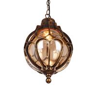 Lampe rétro Industrielle en Aluminium Boule de Verre imperméable à la Pluie Mur extérieur Lustre extérieur étanche Plafond Lustre plafonnier E27 // E26 Style méditerranéen Cour Lustre éclairage,
