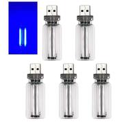 Lampe rétro pour voiture des années 90 - Réglage USB LED - Veilleuse automobile à brancher - Lumières d'ambiance intérieure - Mini ampoule LED pour voiture, chambre à coucher, couloir (bleu)