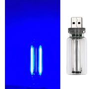 Lampe rétro pour voiture des années 90 - Réglage USB LED - Veilleuse automobile à brancher - Lumières d'ambiance intérieure - Mini ampoule LED pour voiture, chambre à coucher, couloir (bleu)