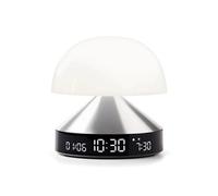 Lexon MINA Sunrise Reveil matin lumineux, simulateur d'aube et crépuscule, 5 sons naturels, lampe de chevet LED veilleuse et luminothérapie - couleur Aluminium