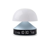 Lexon MINA Sunrise Reveil matin lumineux, simulateur d'aube et crépuscule, 5 sons naturels, lampe de chevet LED veilleuse et luminothérapie - Bleu Clair