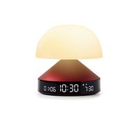 Lexon MINA Sunrise Reveil matin lumineux, simulateur d'aube et crépuscule, 5 sons naturels, lampe de chevet LED veilleuse et luminothérapie - Rouge Sombre