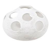 Lampe ronde 24 cm astre sable - Table Passion - Blanc - Céramique Blanc G