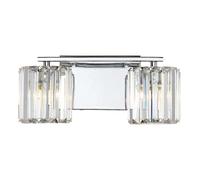 Lampe Salle de Bain Wandleuchte Cristal Métal Avec LED G9 IP44 B : 34,3 CM