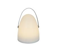 Lampe Sans Fil Blanche Intérieur/Extérieur avec Poignée Métal Noir - AJACCIO
