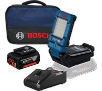 Lampe sans fil GLI 18V-800 / 1x 4,0 Ah + GAL 18V-40 Bosch dans un sac souple