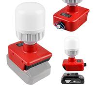 Lampe sans fil pour batterie Einhell 18 V - Lampe de travail 12 W avec ampoules E27 réglables 150-1300 lm - Projecteur de travail LED pour camping, urgence, travaux d'entretien, lampe de chantier