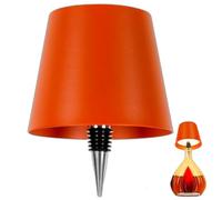 Lampe sans fil pour bouteille, lampe rechargeable LED pour bouteille de vin, lampe de table tactile à 3 couleurs et à intensité variable pour le restaurant, la maison et le bar (Orange, 1 pièce)