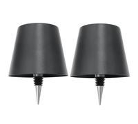 Lampe sans fil pour bouteille, lampe rechargeable LED pour bouteille de vin, lampe de table tactile à 3 couleurs et à intensité variable pour le restaurant, la maison et le bar (Noir, 2 pièce)