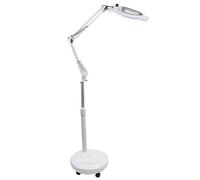 Lampe Sans Ombre Mobile, Lumière d'Examen Médicale À LED, Grossissement 3X, avec Support Mobile, Luminosité Réglable, Rotation À 360°