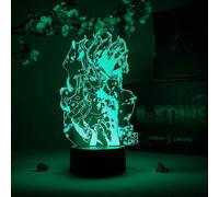 Lampe SBSG Senku Ishigami Otaku Dr. Stone Anime Lampe Figure Veilleuse, 16 Couleurs RVB LED Telecommande