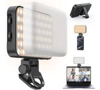 Lampe Selfie Avec Diffuseur Doux Et Support Intégré-Lampe De Conférence Vidéo À Clip Rechargeable Avec 96 Led Pour Téléphone,Iphone,Caméra,Idéale Pour Le Maquillage,Tiktok,Les Appels Vidéo