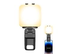Lampe Selfie - Lampe Trépied avec 3 Lumières de Couleur et Mode RGB, Clip Rechargeable pour Création de Contenu, Filmage avec Téléphone, Tablette, Ordinateur et Streaming