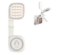 Lampe Selfie Magnétique LED 3-en-1 - 48 LEDs, 10 Niveaux de Luminosité, 1000mAh, Température de Couleur 3000K-6500K, Portable pour Streaming & Maquillage,Blanc