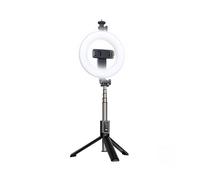 Lampe Selfie Perche Télescopique avec Trépied Bluetooth 5.2 Légère Compact XO Noir Noir
