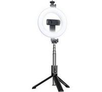 Lampe Selfie Perche Télescopique avec Trépied Bluetooth 5.2 Légère Compact Noir