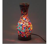Lampe - SIGNES GRIMALT - Lampe Mosaïque Indienne Bleue - Verre - Décoration Exotique - Intérieur