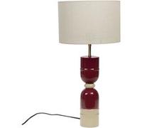 Lampe Smiles bordeaux abat-jour en jute - Amadeus - Multicolore - Métal Multicolore G