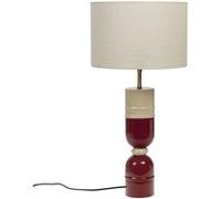 Lampe Smiles bordeaux avec abat-jour en jute E27_25W - Amadeus - Multicolore - Métal Multicolore G