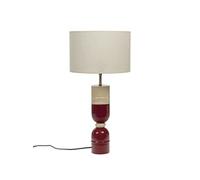 Lampe Smiles bordeaux avec abat-jour en jute E27_25W - - Multicolore - Métal