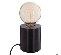 Lampe socle ""Saba"" noir H11cm - Atmosphera createur d'interieur - Noir