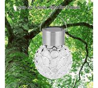 Lampe solaire à boule suspendue, Lampe solaire à boule de jardin, Lampe LED à changement de couleur, Lampe solaire à boule LED, Lampe LED pour trottoir