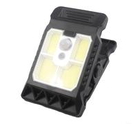 Lampe solaire à détecteur de mouvement pour jardin, clôture, mur avec support à clip et trois modes d'éclairage pour la sécurité et l'éclairage extérieur ambiant (B)