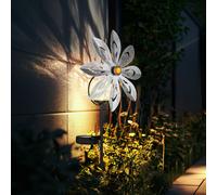 Lampe Solaire À Enfoncer Éolienne Décoration De Balcon Piquet Fleurs LED H 50 Cm