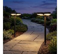 Lampe Solaire à Fiche Extérieure Balcon Murale Détecteur de Mouvement LED 2x
