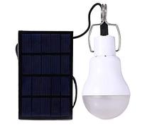Lampe solaire à LED à énergie solaire en forme de lamba pour jardin, intérieur, étanche, panneau d'urgence, ampoule en plastique, crochet pour tente, lanterne extérieure