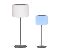 Lampe solaire à LED à intensité variable avec télécommande Décoration de jardin Lampe de table Lampe d'extérieur Batterie Lampe de terrasse, changement de couleur RGB, blanc chaud, DxH 15 x 39,5 cm