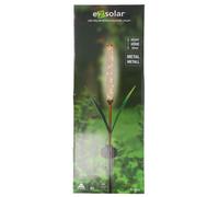 Lampe solaire à LED au design roseau, avec capteur crépusculaire, 20 x LED blanc chaud