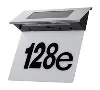 Lampe solaire à LED avec numéro de maison Maclean, IP44, 1W, 60lm, 6000K, batterie rechargeable 600 mAh, 2,5V DC 70mA, MCE423