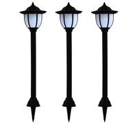 Lampe solaire - vidaXL - 3 pcs - LED - Noir - Énergie solaire - Extérieur