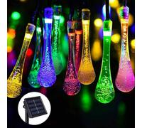 Lampe solaire à LED Guirlande lumineuse solaire d'extérieur,IP65 étanche,5m avec 20 LED,Multicolore