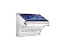 Lampe solaire à LED, lumière solaire en aluminium avec capteur de mouvement, applique murale solaire extérieur étanche jardin super lumineux lampe à économie d'énergie,Pure white,S