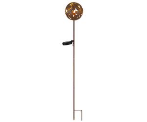 Lampe solaire à LED Piquet de terre Décoration de jardin Feuilles d'érable Lampe de terrasse Lampe enfichable, couleur rouille, blanc chaud, DxH 12 x 91,5 cm