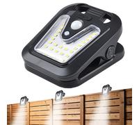 Lampe solaire à pince - Torche 4 modes | Lampe de poche ABS PC - étanche, rechargeable par USB, pour clôture extérieure, patio, cour, terrasse, porche, allée, garde-corps de jardin, allée, balcon, écl